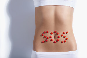 SOS sign on the stomach